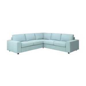 ВІМЛЕ 4-місний кутовий диван, з широкими підлокітниками/Saxemara світло-блакитний