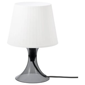 LAMPAN Настільна лампа, темно-сірий/білий, 29 см