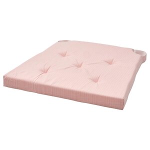 Подушка на стілець JUSTINA, рожевий/білий, 42/35x40x4 см