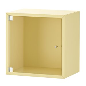 ЕКЕТ Навісна шафа зі скляними дверцятами, блідо-жовтий, 35х25х35 см