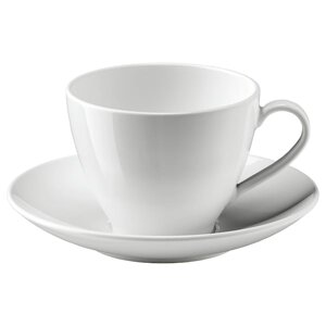 VÄRDERA Чашка/блюдце чайна, біла, 36 мл