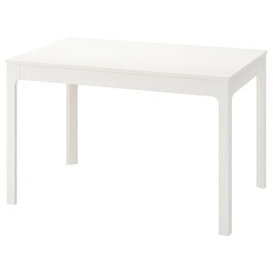 ЕКЕДАЛЕН Розкладний стіл, білий, 120/180х80 см