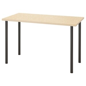 MITTCIRKEL / ADILS Письмовий стіл, яскрава сосна, чорний, 120x60 см