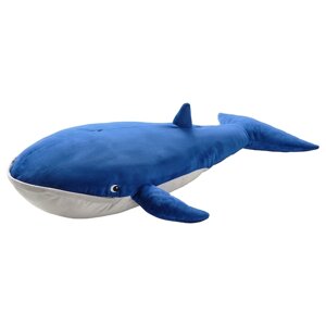 BLÅVINGAD М'яка іграшка, синій кит, 100 см