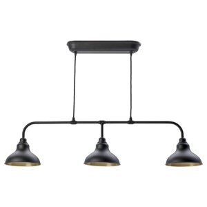 AGUNNARYD Підвісний світильник/3 лампи, чорний, 122 см