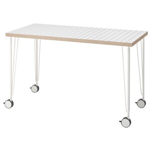 LAGKAPTEN / KRILLE Письмовий стіл, білий антрацит/білий, 120x60 см