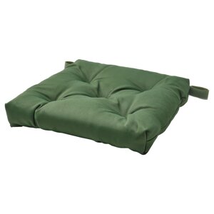 МАЛІНДА Подушка на стілець, зелена, 40/35х38х7 см