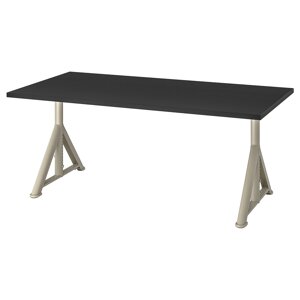 IDÅSEN Письмовий стіл, чорний/бежевий, 160x80 см
