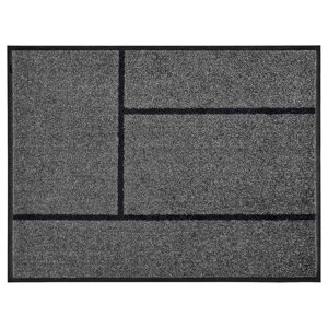 KÖGE Придверний килимок, сірий/чорний, 69x90 см