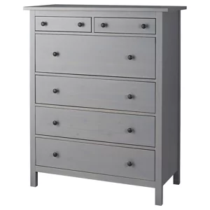 HEMNES Комод 6 шухляд сірий 108х131см