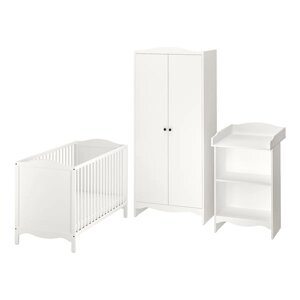 SMÅGÖRA Набір дитячих меблів 3 предмета, білий, 60х120 см