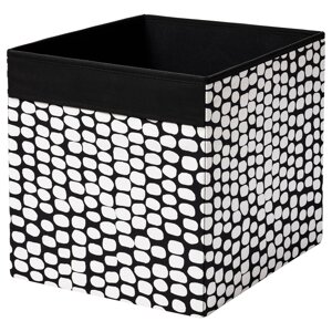 Коробка DRÖNA, чорно-біла, 33x38x33 см