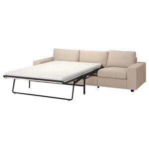 Розкладний диван VIMLE 3-місний, з широкими підлокітниками/Халларп беж