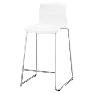 GLENN Барний стілець, білий/хром, 66 см