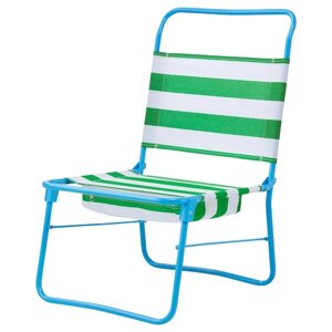STRANDÖN Пляжне крісло, біло-зелений/синій