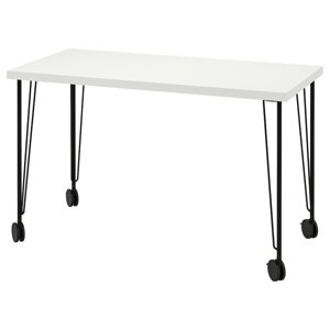 LAGKAPTEN / KRILLE Письмовий стіл, білий/чорний, 120x60 см