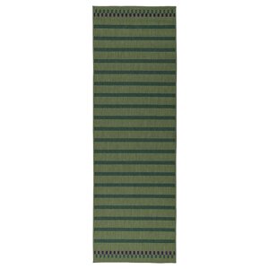 КОРСНІНГ Текстильний килим для дому/природи, зелено-фіолетовий/смугастий, 80x250 см