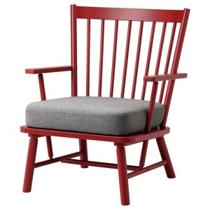 Крісло PERSBOL, коричнево-червоний/Tibbleby beige/сірий