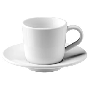 IKEA 365+ Чашка для еспресо з блюдцем, біла, 6 мл