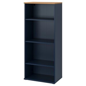 Книжкова шафа SKRUVBY, чорно-синій, 60х140 см