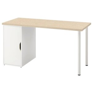 MITTCIRKEL / ALEX Письмовий стіл, ефект живої сосни/білий, 140x60 см
