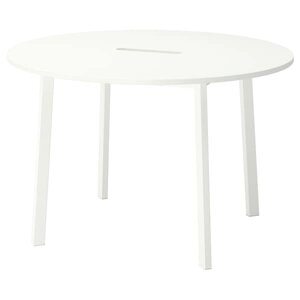 МІТЦОН Конференц-стіл, круглий/білий, 120х75 см