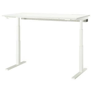 MITTZON Письмовий стіл з регульованою висотою, електричний, білий, 160x80 см