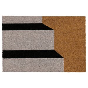 KLOTOID Придверний килимок, чорно-білий/сходи, 40x60 см
