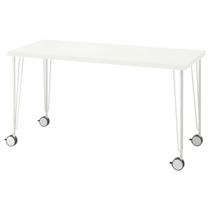 LAGKAPTEN / KRILLE Письмовий стіл, білий, 140x60 см