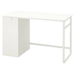 LÄRANDE Письмовий стіл з висувною шафою, білий, 120x58 см