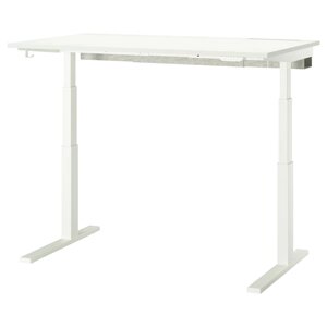 MITTZON Письмовий стіл з регульованою висотою, електричний, білий, 140х80 см