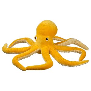BLÅVINGAD Плюшева іграшка, восьминіг/жовтий, 50 см