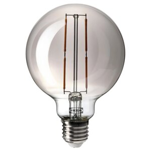 Світлодіодна лампа MOLNART E27 120 люмен, сферичне сіре прозоре скло, 95 мм