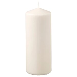 PHENOMEN Блочна свічка без аромату, натуральна, 19 см