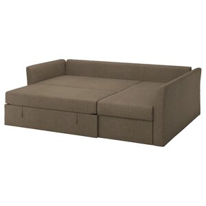HOLMSUND Кутовий диван зі спальною функцією Кіланда сіро-коричневий