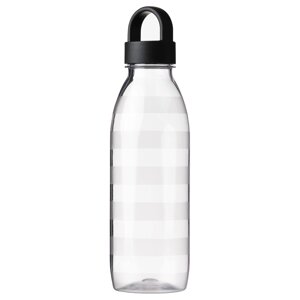 Пляшка для води IKEA 365+, смугаста/темно-сіра, 0,7 л