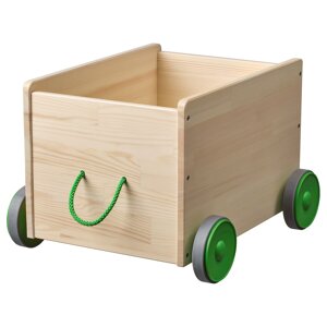FLISAT Ящик для зберігання іграшок на колесах