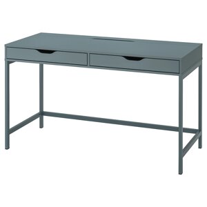 ALEX Письмовий стіл, сіро-бірюзовий, 132x58 см