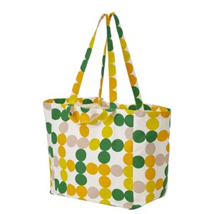 Пляжна сумка BRÖGGAN, різнокольоровий крапковий малюнок, 41x28x39 см/45 л