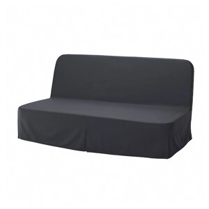 NYHAMN 3-місний диван-ліжко з поролоновим матрацом Naggen/темно-сірий