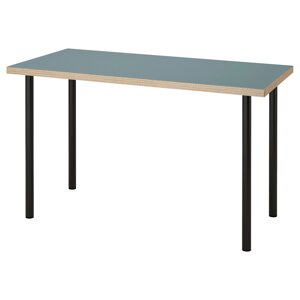LAGKAPTEN / ADILS Письмовий стіл, сіро-бірюзовий/чорний, 120x60 см
