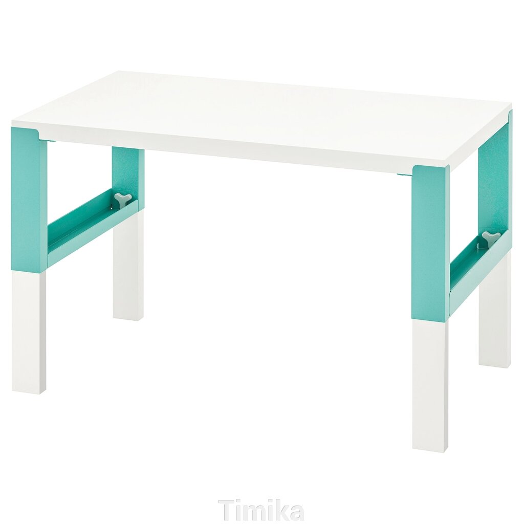Письмовий стіл PÅHL, білий/бірюзовий, 96x58 см від компанії Timika - фото 1