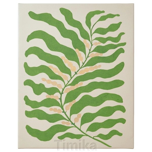 PJÄTTERYD Картина, лист зелений, 40x50 см від компанії Timika - фото 1