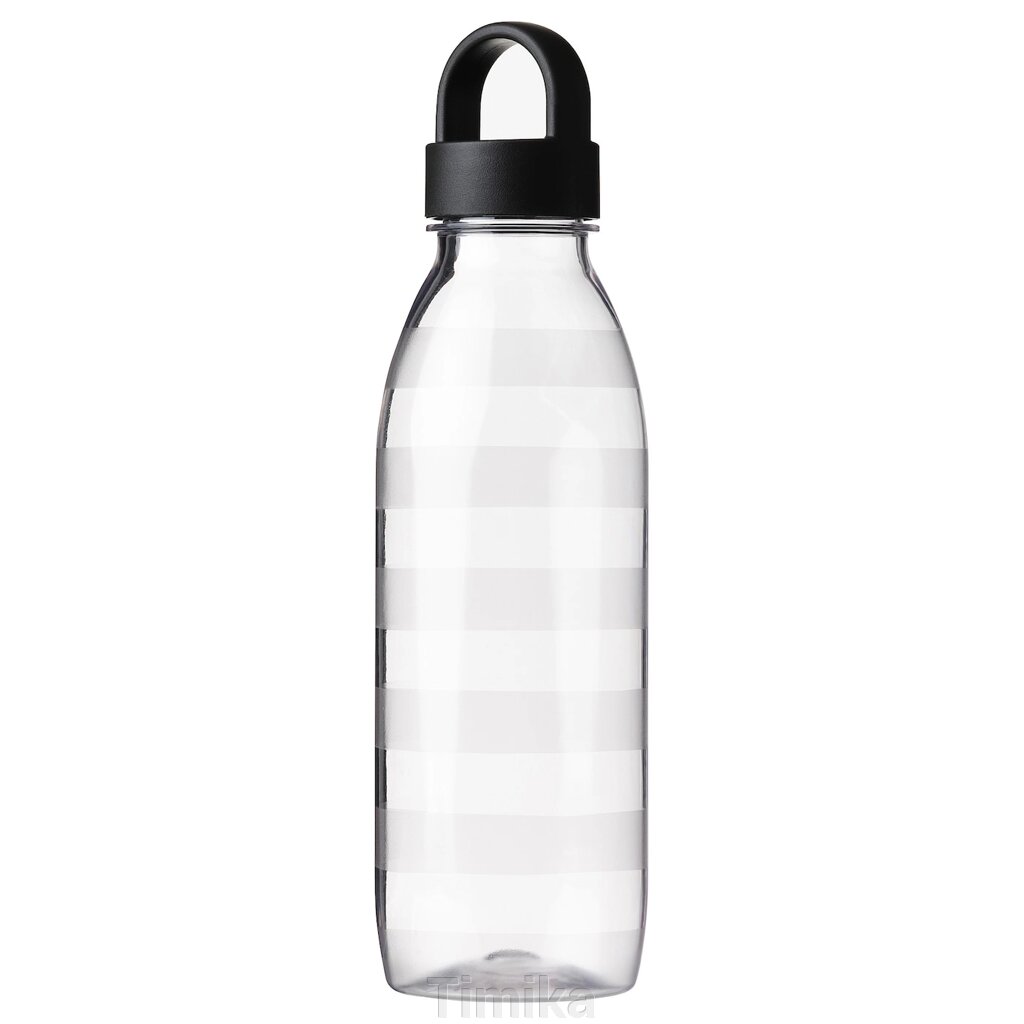 Пляшка для води IKEA 365+, смугаста/темно-сіра, 0,7 л від компанії Timika - фото 1