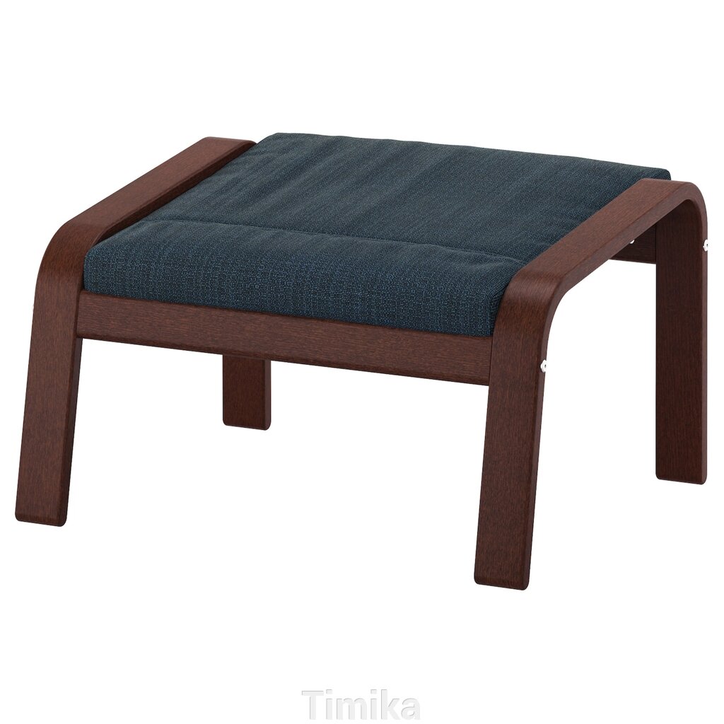 POÄNG Табурет для ніг, коричневий/Hillared темно-синій від компанії Timika - фото 1