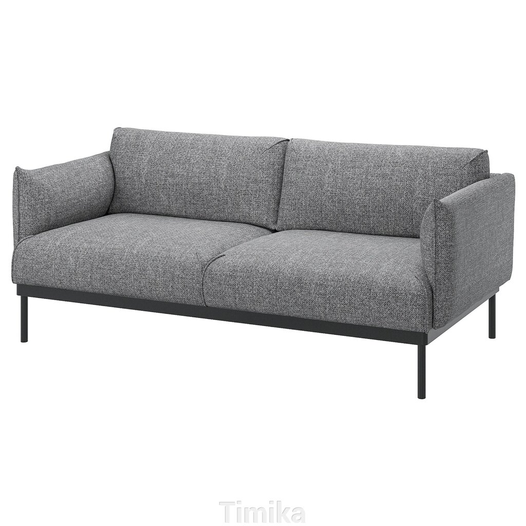 ÄPPLARYD 2-місний диван Lejde сіро-чорний від компанії Timika - фото 1