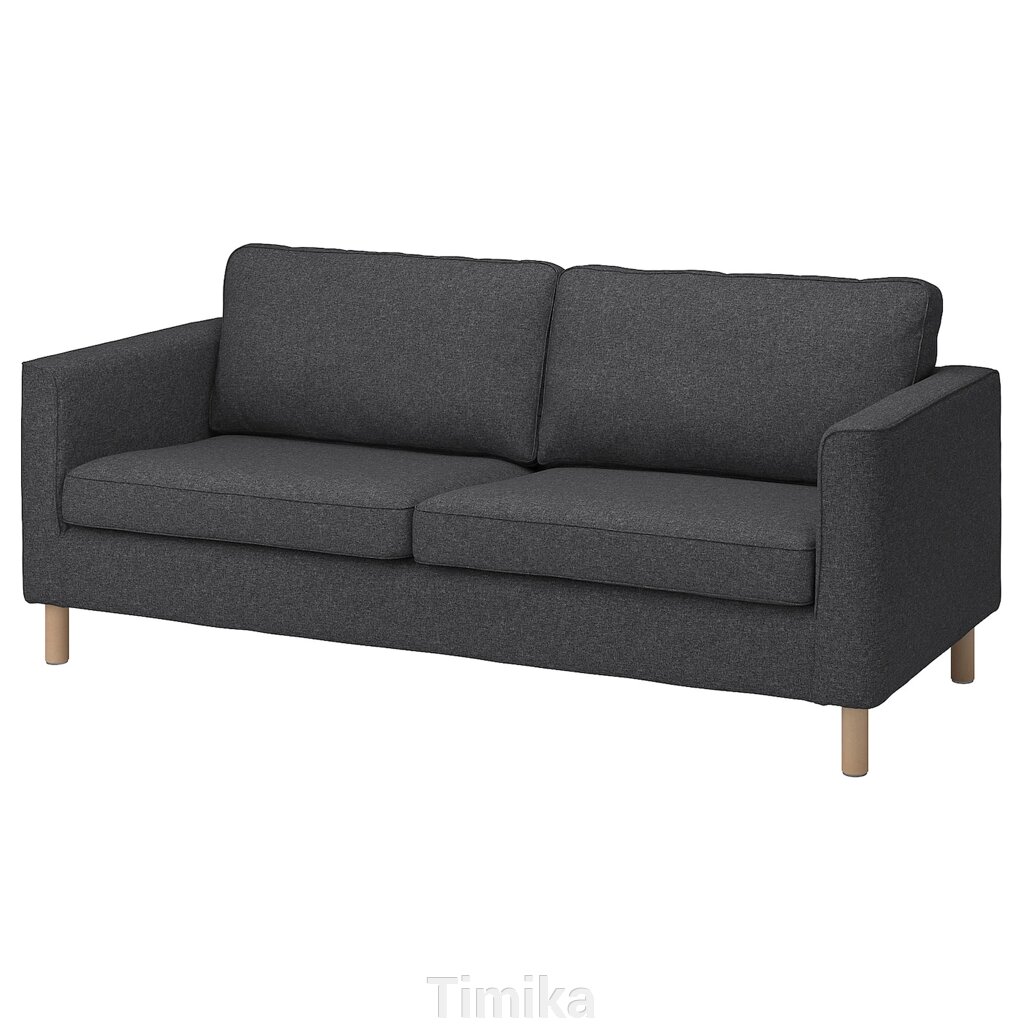 PÄRUP 3-місний диван Gunnared темно-сірий від компанії Timika - фото 1