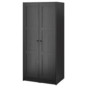 РАККЕСТАД Шафа/2 двер., чорно-коричневий, 79х176 см