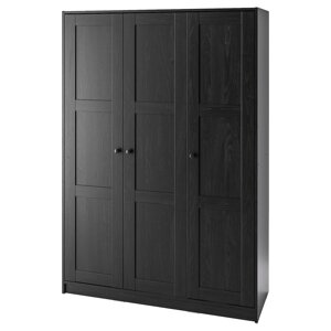РАККЕСТАД Шафа/3 двер., чорно-коричневий, 117х176 см