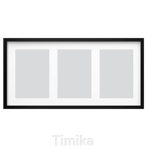 RÖDALM Рамка на 3 фото, чорна, 81х40 см від компанії Timika - фото 1